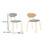 Benjara BM245962 Neo Modern Grey Velvet and Gold Metal Leg Dining Room Chairs - Set of 2