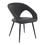 Benjara BM245963 Elin Gray Faux Leather and Black Metal Dining Chairs - Set of 2