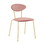 Benjara BM245992 Neo Modern Pink Velvet and Gold Metal Leg Dining Room Chairs - Set of 2