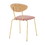 Benjara BM245992 Neo Modern Pink Velvet and Gold Metal Leg Dining Room Chairs - Set of 2