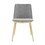 Benjara BM246067 Messina Modern Gray Velvet and Gold Metal Leg Dining Room Chairs - Set of 2