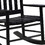 Benjara BM246081 Rocking Chair with Slatted Design Back and Seat, Black