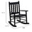 Benjara BM246081 Rocking Chair with Slatted Design Back and Seat, Black