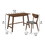 Benjara BM246093 2 Piece Wooden Writing Desk Set with Padded Seat, Brown