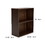 Benjara BM248083 Small Bookcase with 1 Adjustable Shelf, Dark Brown