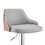 Benjara BM248174 Faux Leather and Metal Adjustable Bar Stool, Gray and Silver