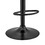 Benjara BM248178 Open Back Faux Leather and Metal Bar Stool, Walnut and Gray
