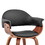 Benjara BM248192 Leatherette Dining Chair with Curved Seat, Black and Brown