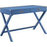 Benjara BM250253 Wooden Home Office Writing Desk, Blue
