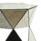 Benjara BM250273 Mirrored Pedestal with Geometric Design and Faceted Sides, Silver