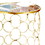 Benjara BM250298 2 Piece Round Nesting Table with Lattice Metal Base, Gold