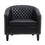 Benjara BM261572 Leatherette Accent Chair with Nailhead Trim and Diamond Stitch, Black