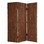 Benjara BM26473 Wooden Foldable 3 Panel Room Divider with Plank Style, Small, Brown