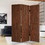 Benjara BM26473 Wooden Foldable 3 Panel Room Divider with Plank Style, Small, Brown
