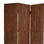 Benjara BM26473 Wooden Foldable 3 Panel Room Divider with Plank Style, Small, Brown