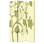 Benjara BM26494 3 Panel Room Divider with Stems and Flower Pattern, Cream and Green