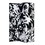 Benjara BM26496 3 Panel Foldable Room Divider with Filigree Design, Black and White