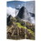 Benjara BM26527 3 Panel Foldable Canvas Screen with Machu Picchu Print, Multicolor