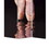 Benjara BM26550 Ballet Shoe Print Foldable Canvas Screen with 3 Panels, Black and Pink