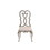 Benjara BM269208 Side Chair with Wooden Scrolled Design Back, Set of 2, Beige