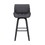 Benjara BM270436 30 Inch Bar Stool with Curved Padded Back and Seat, Gray