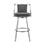 Benjara BM271168 Swivel Barstool with Open Curved Metal Frame Arms, Gray and Silver