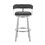 Benjara BM271174 Swivel Barstool with Curved Open Back and Metal Frame, Gray and Silver