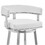 Benjara BM271177 Swivel Barstool with Open Curved Back and Metal Legs, White and Silver