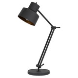 Benjara BM271960 33 Inch Adjustable Modern Industrial Metal Task Desk Lamp, Black
