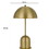 Benjara BM271961 20 Inch Metal Accent Table Lamp with Dome Shade, Brass