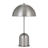 Benjara BM271962 20 Inch Metal Accent Table Lamp with Dome Shade, Silver