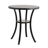 Benjara BM272080 36 Inch Round Wood Bar Table with Flared Legs, Gray