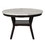 Benjara BM272103 Kate 47 Inch Round Dining Table with Faux Marble Top, White and Black
