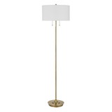 Benjara BM272214 64 Inch Metal Floor Lamp with Pull Chain Switch, Brass