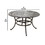 Benjara BM272254 49 Inch Wynn Outdoor Patio Round Open Metal Dining Table, Black