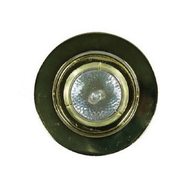 Benjara BM272354 4 Inch 12V Round Ceiling Light with Metal, Antique Brass