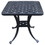 Benjara BM272414 21 Inch Metal Outdoor Patio Square Top End Table, Dark Bronze
