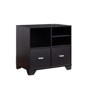 Benjara BM273003 31 Inch File Cabinet Printer Stand Table with 2 Drawers, Dark Brown