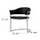 Benjara BM273071 Ava Modern Dining Chair, Metal Cantilever Base, Black Faux Leather, Chrome