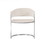 Benjara BM273072 Ava Modern Dining Chair, Metal Cantilever Base, White Faux Leather, Chrome