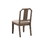 Benjara BM273659 Yu 36 Inch Acacia Wood Dining Chair, Slat Back, Set of 2, Weathered Brown