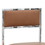 Benjara BM273662 Eun 20 Inch Vegan Faux Leather Dining Chair, Chrome Base, Set of 2, Brown