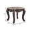 Benjara BM276238 Kha 27 Inch Marble Top End Table with Cabriole Legs, Gold, Cherry Brown
