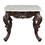 Benjara BM276299 Ben 28 Inch Marble End Table, Scrolled Details, Cabriole Legs, Brown