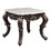 Benjara BM276299 Ben 28 Inch Marble End Table, Scrolled Details, Cabriole Legs, Brown
