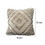 Benjara BM276712 18 Inch Decorative Throw Pillow Cover, Textured Diamonds, Gray, Beige