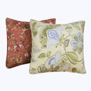 Benjara BM42259 16 x 16 Two Piece Decorative Cotton Pillows with Floral Print, Multicolor