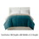 Benzara BM46025 Genoa Queen Size Box Quilted Reversible Comforter, Blue and Gray