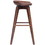 Benjara BM61422 Contoured Seat Wooden Frame Swivel Barstool with Angled Legs, Natural Brown