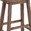 Benjara BM61441 Wooden Frame Saddle Seat Counter Height Stool with Angled Legs, Brown